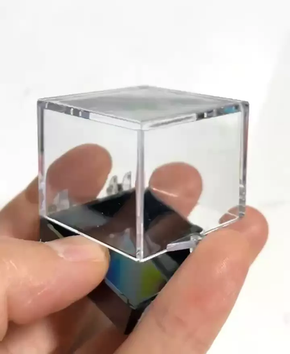 12pcs Acrylic Display Box Mineral Specimen Jewelry Square Collecting Case