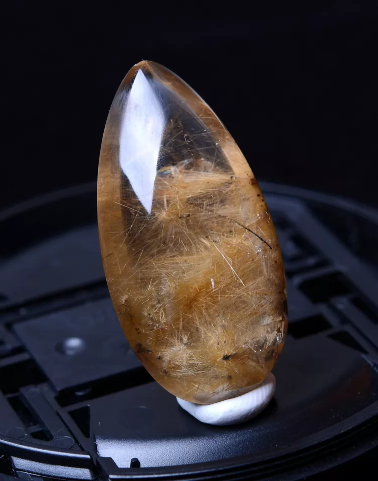 46.2ct Natural Gold Rutilated Quartz Crystal Woman Men Cure Powerful Pendant