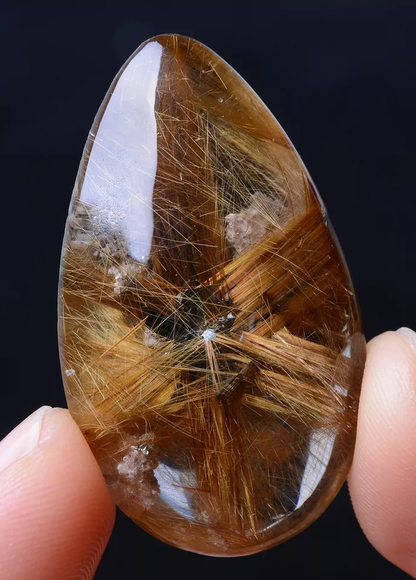 57.30ct Natural Gold Rutilated Quartz Crystal Woman & Men Cure Powerful Pendant