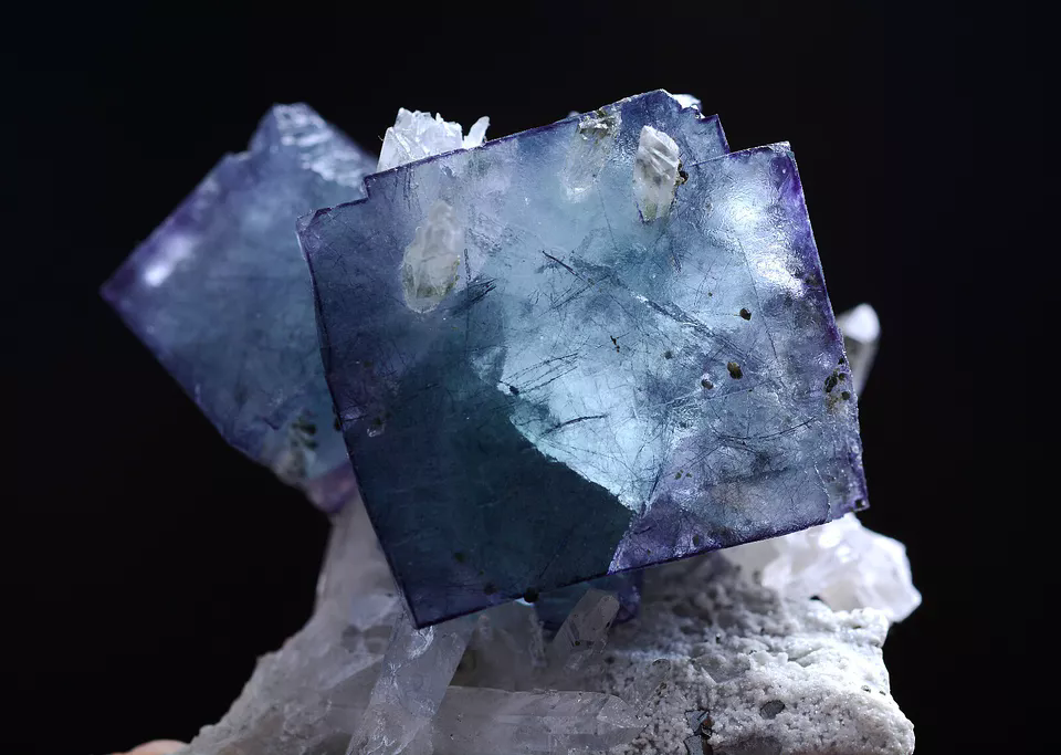 33.0g Natural Bismuthinite Purple FLUORITE Crystal Mineral Specimen/Yaogangxian