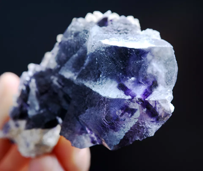 74.g Natural Devil's Eye Purple FLUORITE Mineral Specimen/Inner Mongolia China