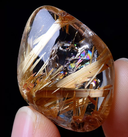 51.70ct Natural Gold Rutilated Quartz Crystal Woman Men Cure Powerful Pendant