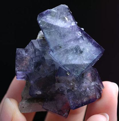 44.gNatural Bismuthinite Purple FLUORITE & Crystal Mineral Specimen/Yaogang xian