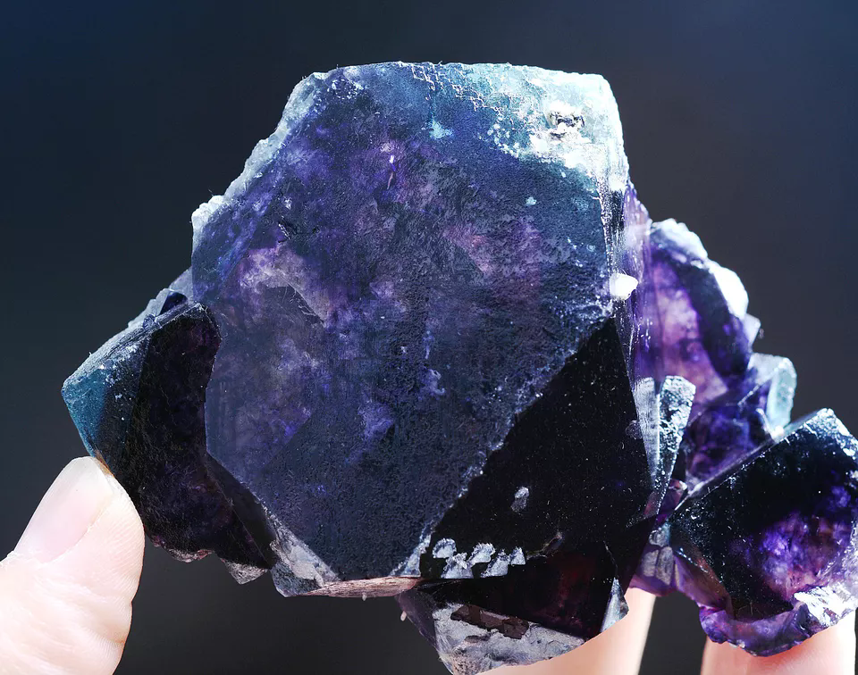 229g Natural Devil's Eye Purple FLUORITE Mineral Specimen/Inner Mongolia  China