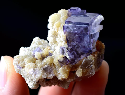 40.4gRARE PURPLE FLUORITE DOLOMITE CRYSTAL MINERAL SPECIMEN/Yaogangxian China