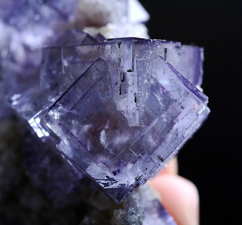 88g Natural Phantom Window Purple FLUORITE Mineral Specimen/Yaogangxian China