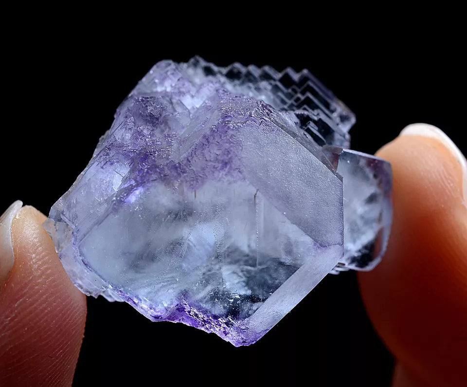 13g Natural Phantom Purple Fluorite Mineral Specimen / Yaogangxian  China