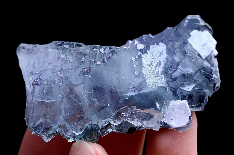 40g Natural Purple Ladder-Like Fluorite Mineral Specimen/Yaogangxian China