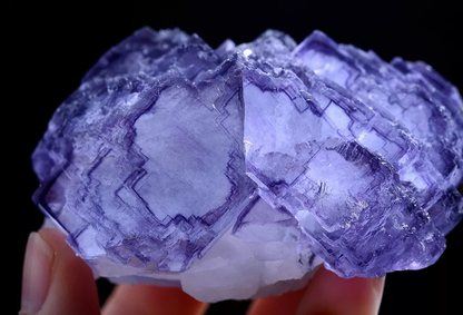 281g Natural Phantom Window Purple Fluorite & Arsenopyrite Mineral Specimen