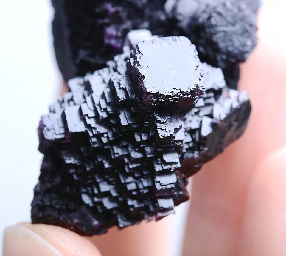 38g Natural Beautiful Ladder-Like Purple Fluorite Mineral Specimen/China