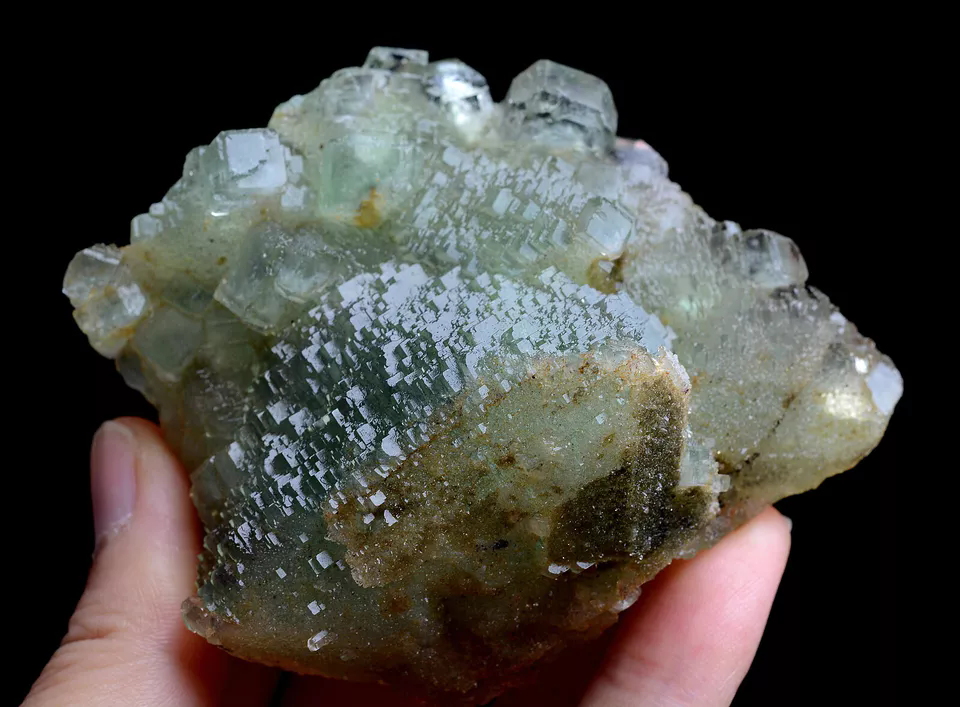 179g Natural Rare Echelon Cube Green Fluorite Mineral Specimen/China