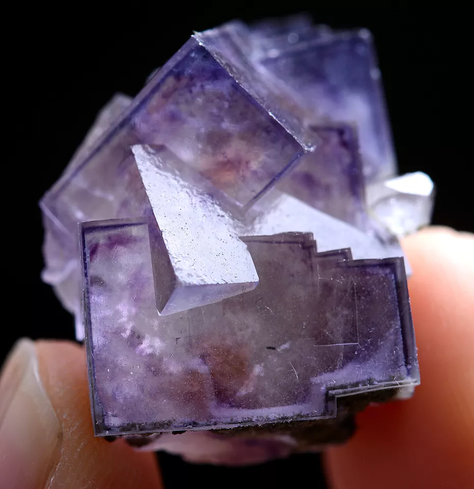 12gNatural Window Purple FLUORITE & Crystal Mineral Specimen/ Yaogangxian China