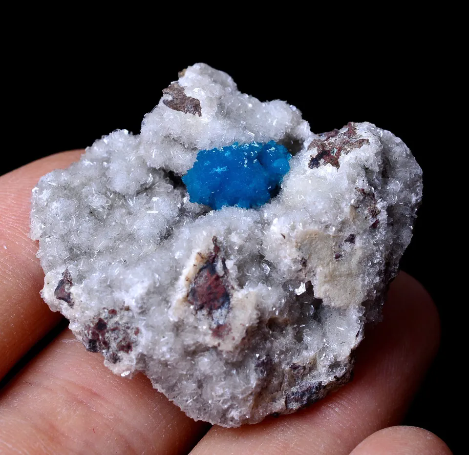 19.99g Natural CAVANSITE & ZEOLITE Crystal Symbiotic Mineral Specimen/India