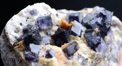 97g Natural Phantom Purple Fluorite & Calcite Mineral Specimen/Inner  Mongolia