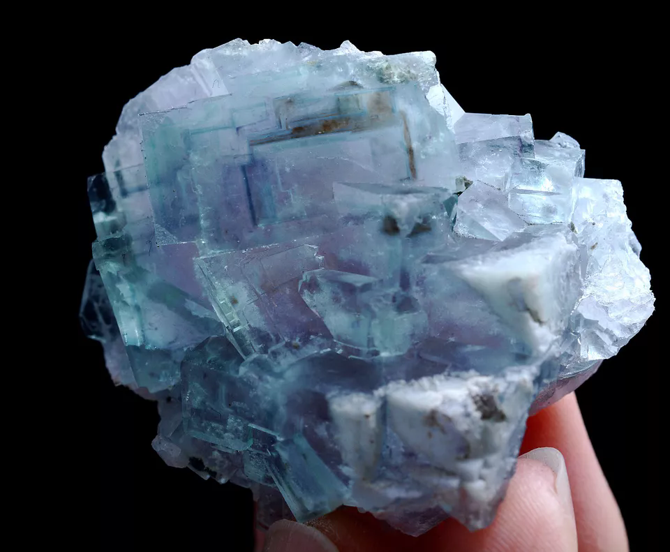 43g Natural Phantom Window Purple Green Fluorite Mineral Specimen/China