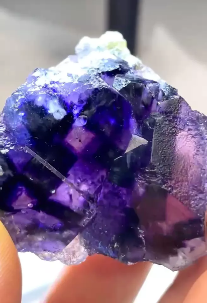 57g Natural Devil's Eye Purple FLUORITE Mineral Specimen/Inner Mongolia  China