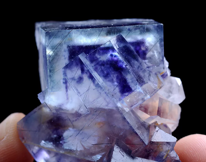 38g Natural Phantom Window Purple FLUORITE Mineral Specimen/Yaogangxian  China