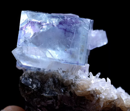 51g Natural Phantom Window Purple FLUORITE Mineral Specimen/Yaogangxian China