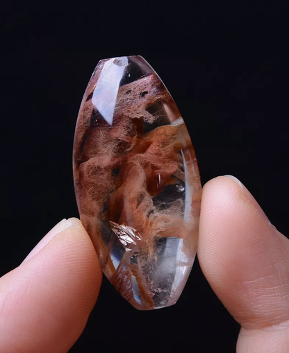 66.65ct Natural Rare Phantom Rabbit Hair Rutilated Quartz Crystal Cure Pendant