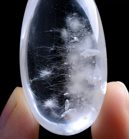 26g Natural Clear Rabbit Hair "Stone Inside Stone"Quartz Crystal Pendant