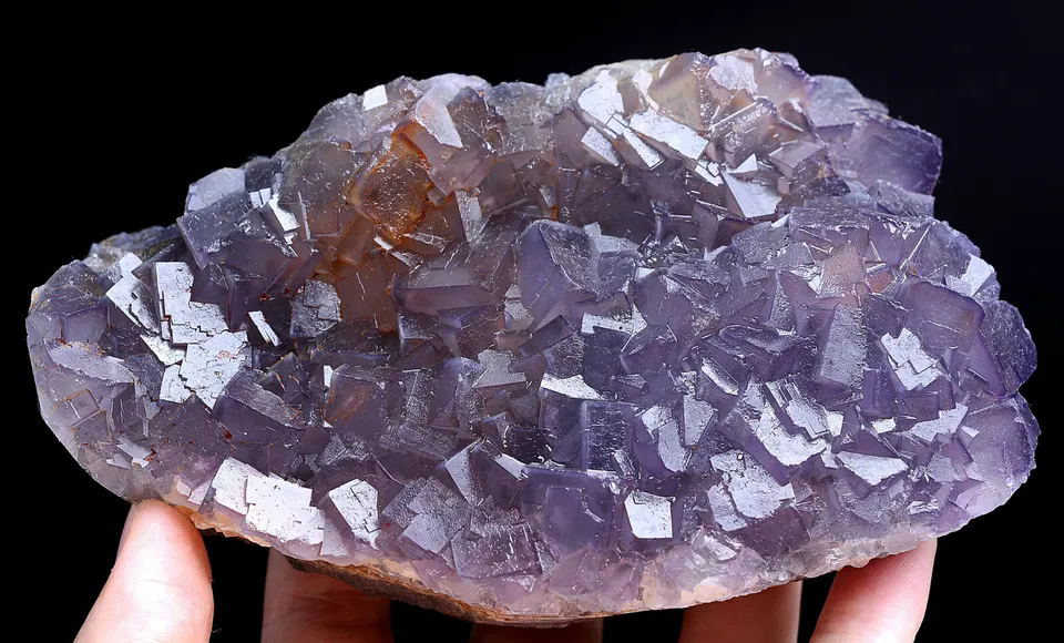 723.5g Natural Phantom Window Purple Fluorite CRYSTAL CLUSTER Mineral Specimen