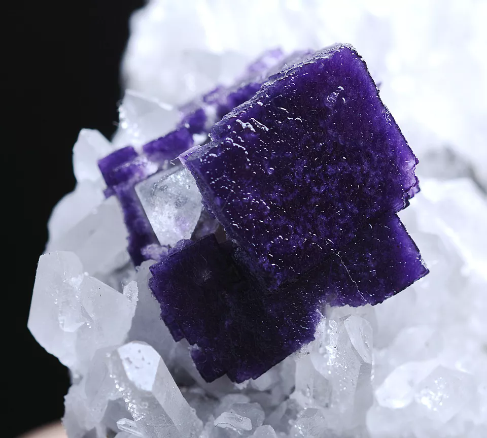 88g Natural Yi Purple FLUORITE &Arsenopyrite Mineral Specimen/Yaogangxian China