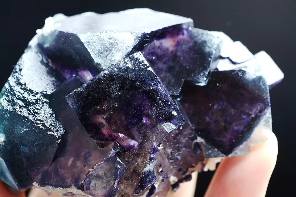 198.g Natural Devil's Eye Purple FLUORITE Mineral Specimen/Inner Mongolia  China