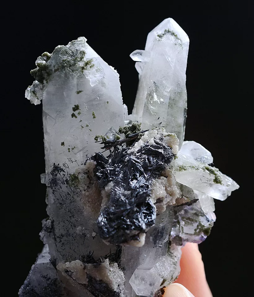 41g Natural Bismuthinite & Crystal Cluster Mineral Specimen/YaoGangXian China