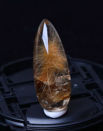 Natural Gold Rutilated Quartz Crystal "Stone Inside Stone" Pendant  46.75ct