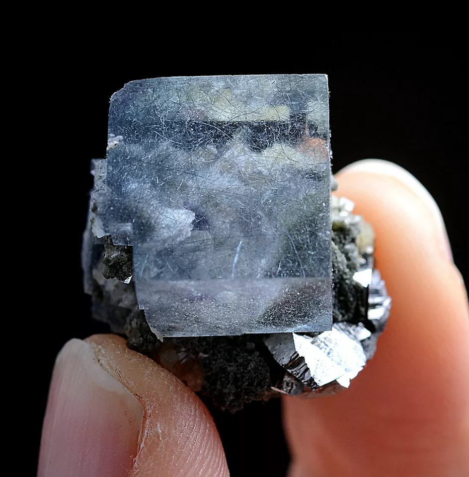 11g Natural Bismuthinite Fluorite Arsenopyrite Mineral Specimen/YaoGangXian