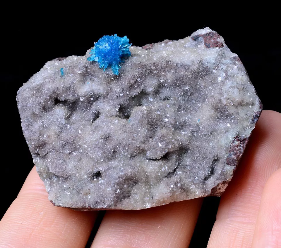 44.09g Natural CAVANSITE & ZEOLITE Crystal Symbiotic Mineral Specimen/India