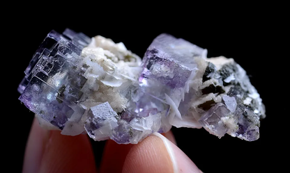 14.1g Natural Purple Fluorite & Calcite Mineral Specimen/Yaogangxian/ China