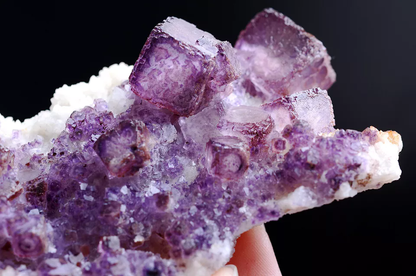 241.g Natural Two-Dimensional Code Purple Fluorite Mineral Specimen/Guizhou