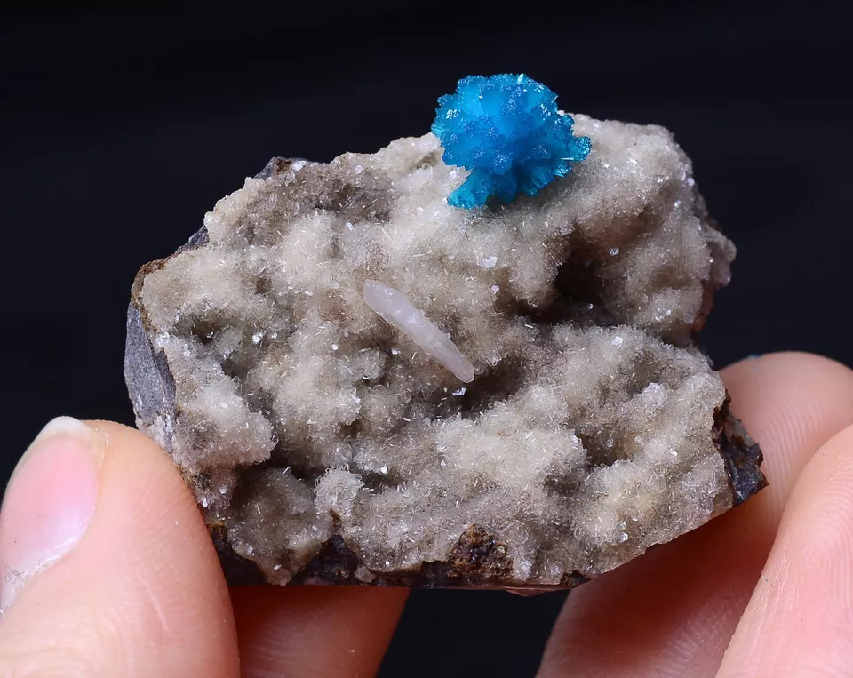 91.8CT Natural CAVANSITE & ZEOLITE Crystal Symbiotic Mineral Specimen/ India