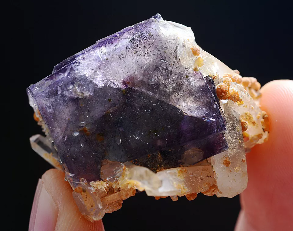 27.0gNatural Complete Purple Fluorite Crystal Mineral Specimen/ YaogangxianChina