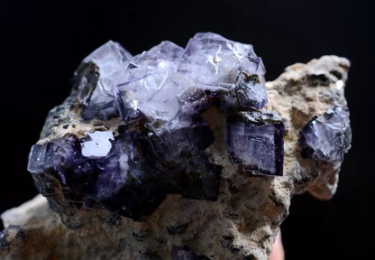 55.0g Natural Purple Fluorite & arsenopyrite Mineral Specimen/Yaogangxian China