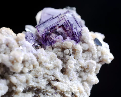 283gNatural Window Purple Fluorite & Arsenopyrite Mineral Specimen/Yaogangxian