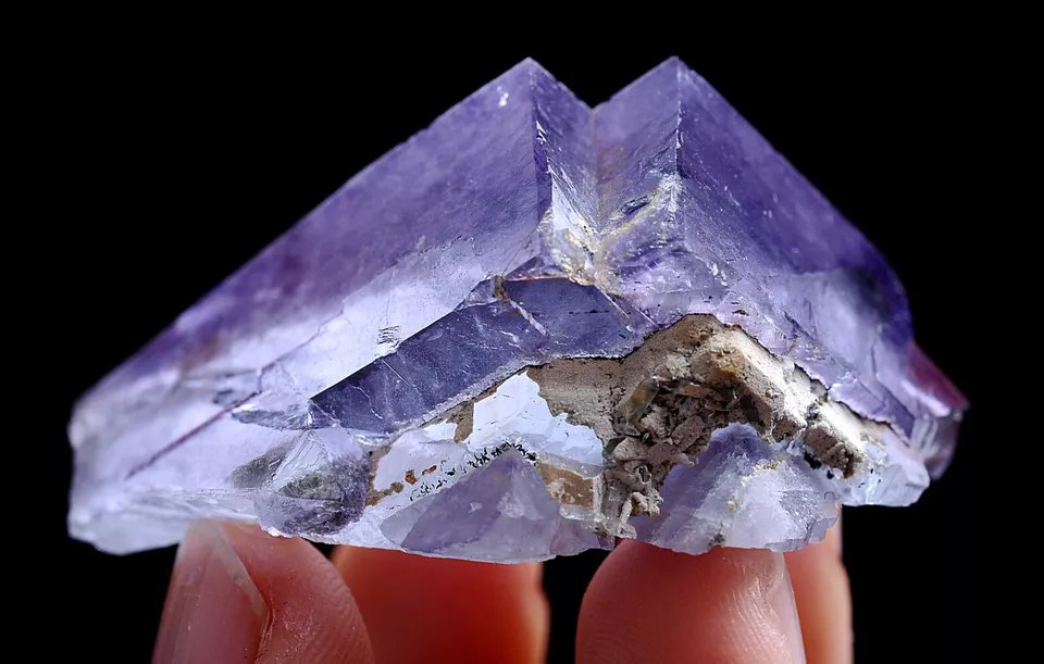 33g Natural Transparent Purple Fluorite Mineral Specimen/Yaogangxian China