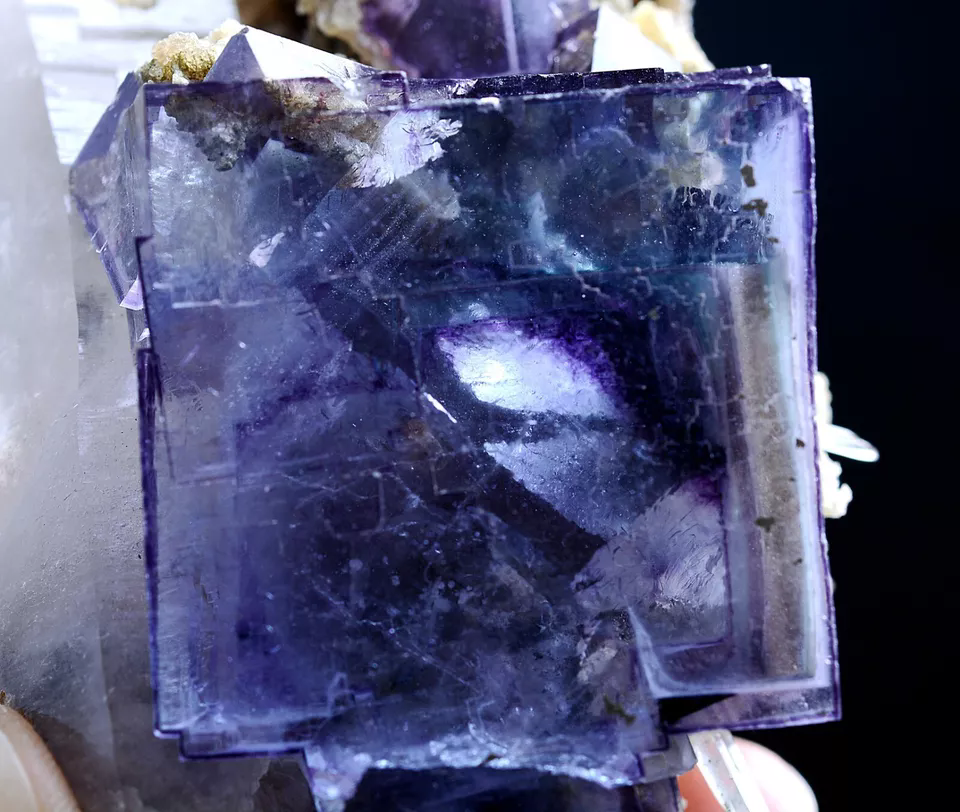 159g Natural Window Purple Fluorite Crystal Mineral Specimen /Yaogangxian China