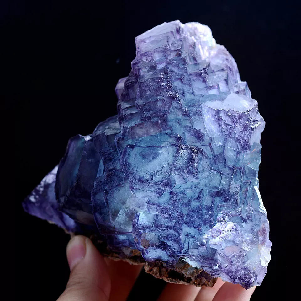 700g Natural Phantom Purple Green Fluorite Mineral Specimen/Yaogangxian  China